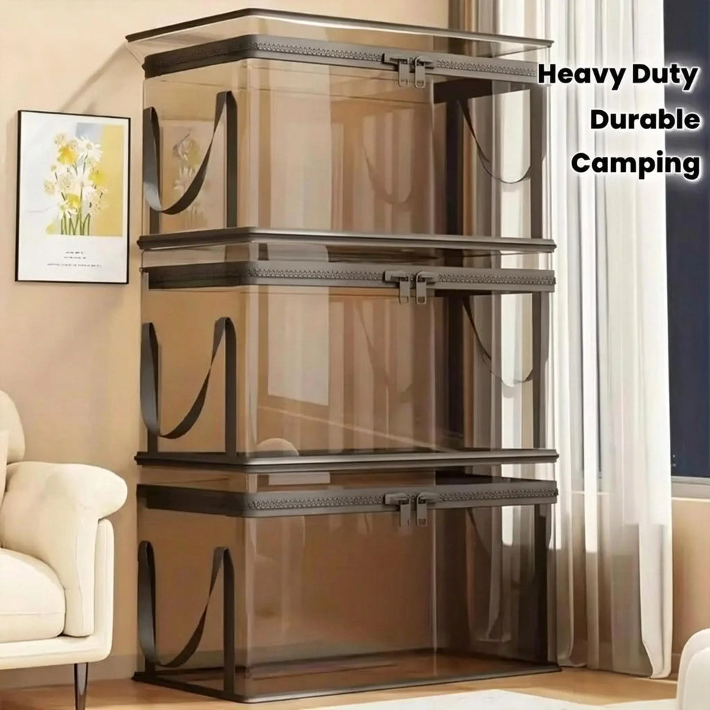 Clear Storage Box with Zipper Lid