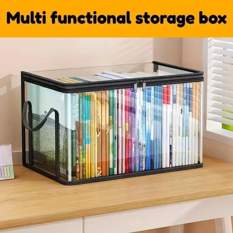 Clear Storage Box with Zipper Lid