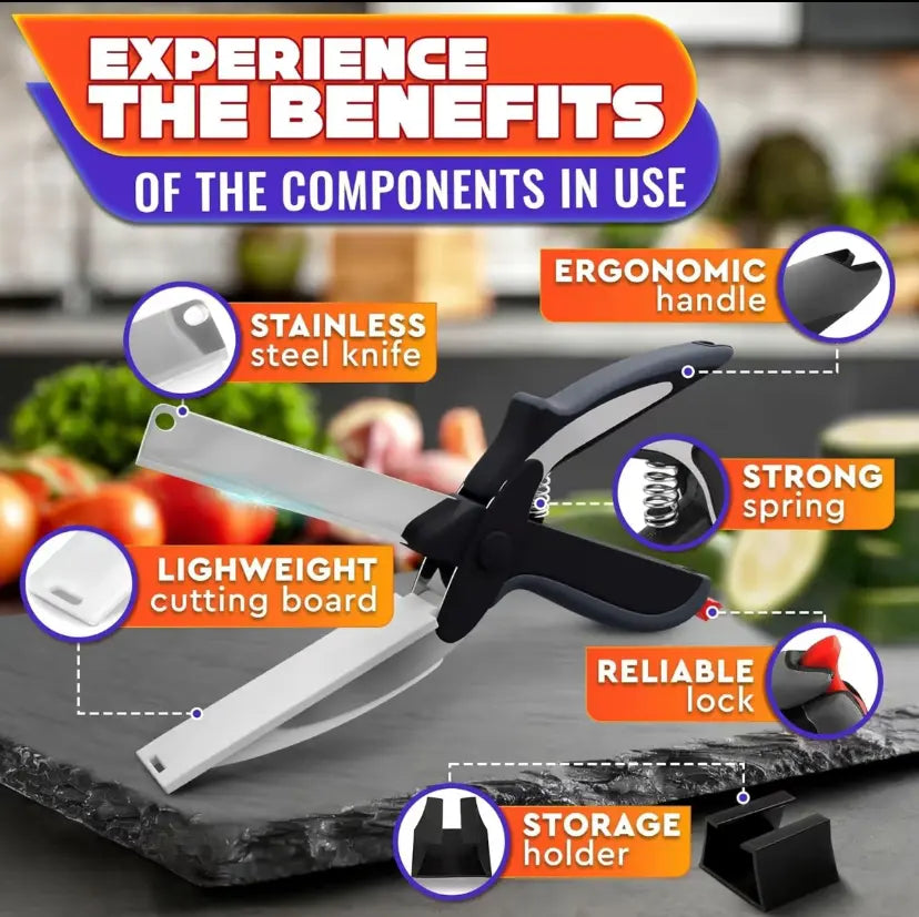 2-in-1 Kitchen Scissors + Cutting Board