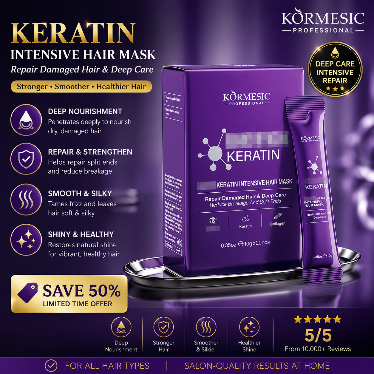 3D Hyaluronic Acid Collagen Hair Mask 10g