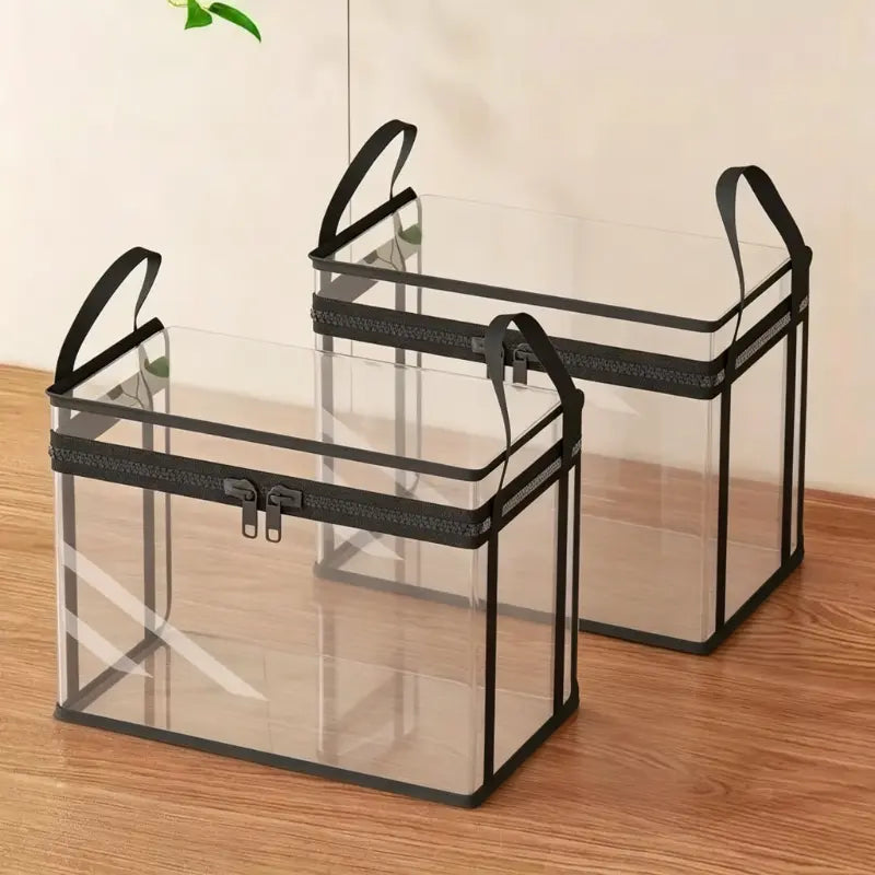 Clear Storage Box with Zipper Lid