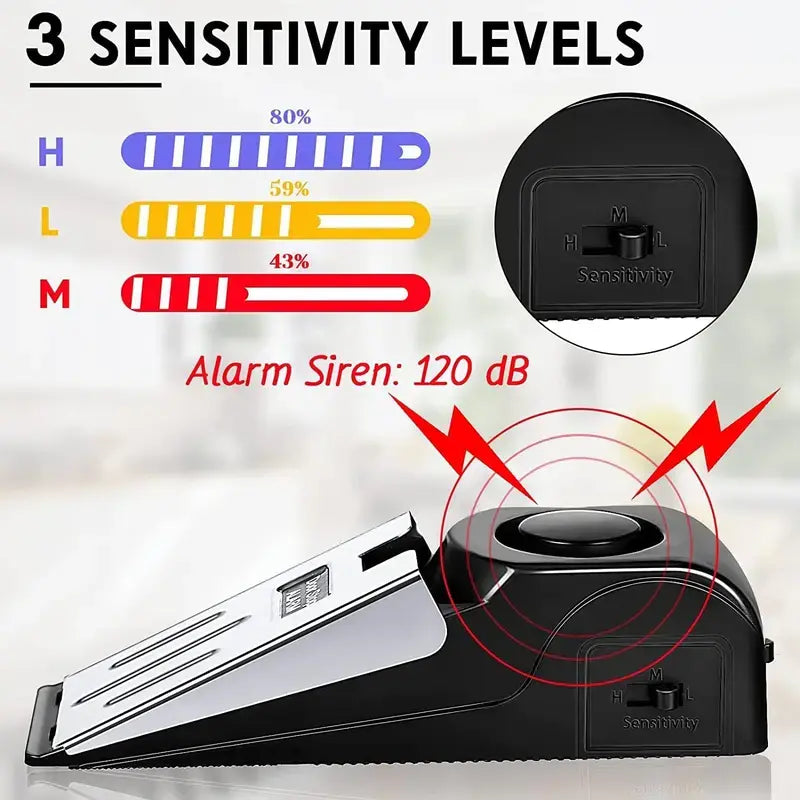 Door Stop Security Alarm (120dB)