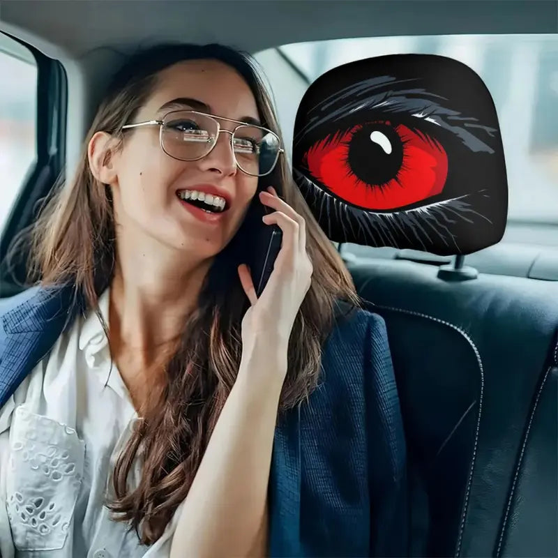 Devil's Eye Car Headrest Covers (2-pack)